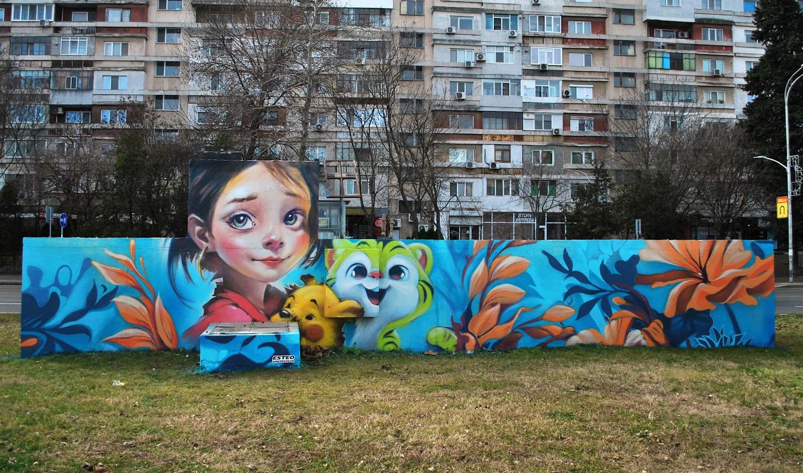 Children are our future Graffiti Mural by Esteo