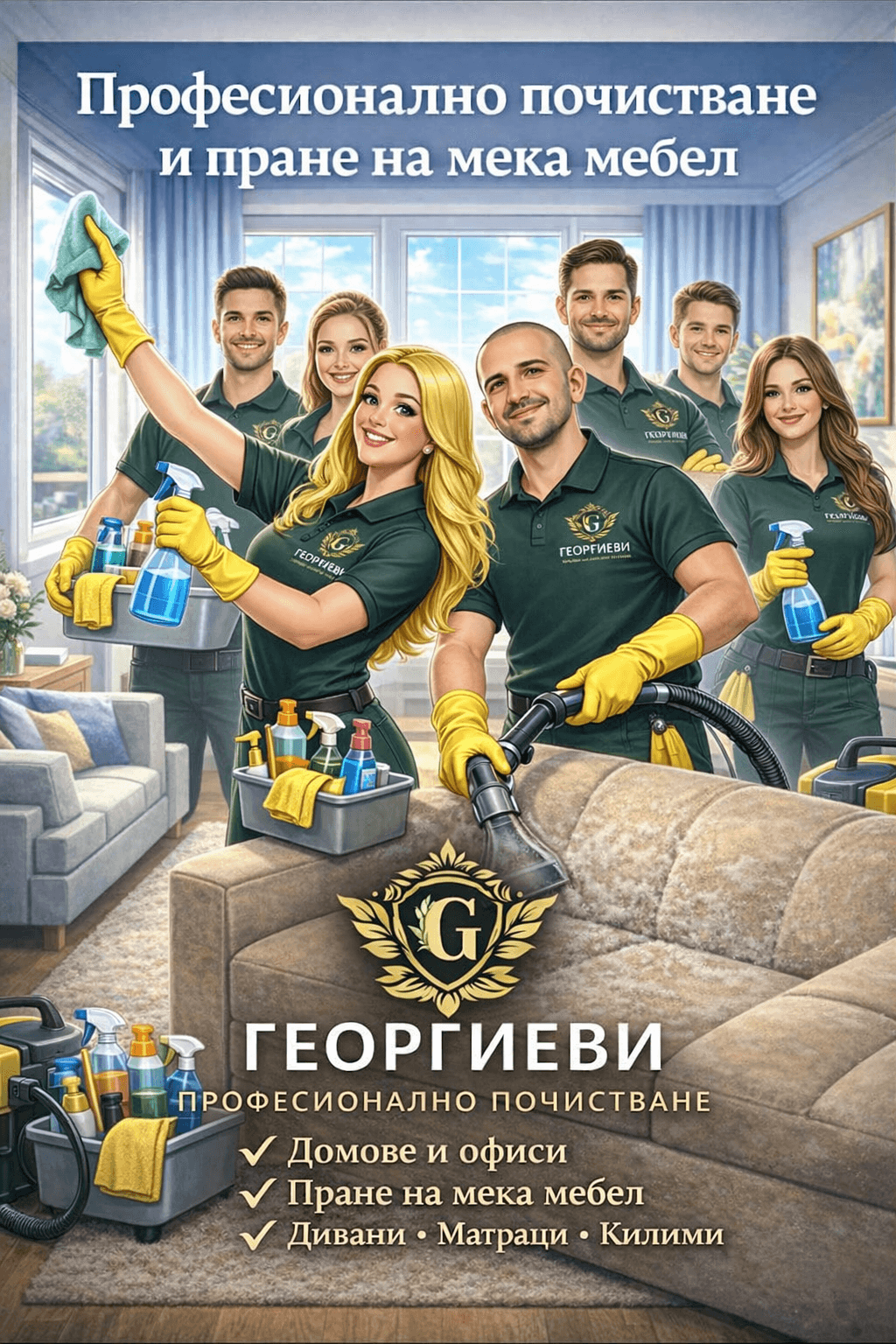 Пране на мека мебел Георгиеви-Бургас